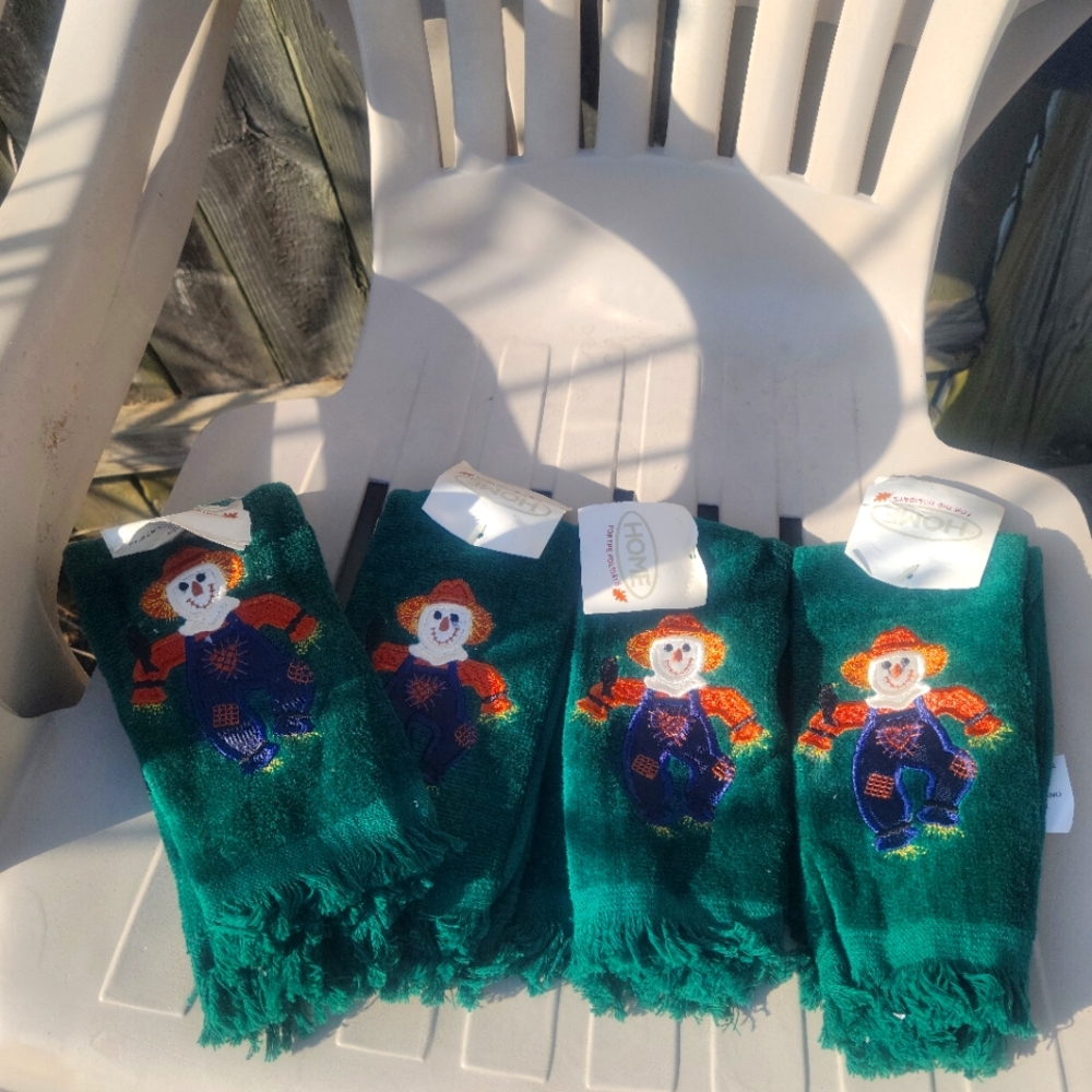 Home scarecrow dish towels
